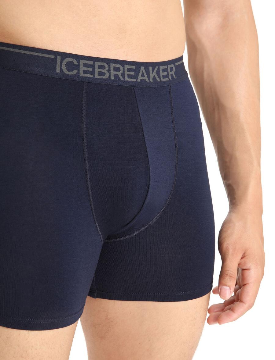 Bielizny Icebreaker Merino Anatomica Boxers Męskie Granatowe | PL 1632CTVE